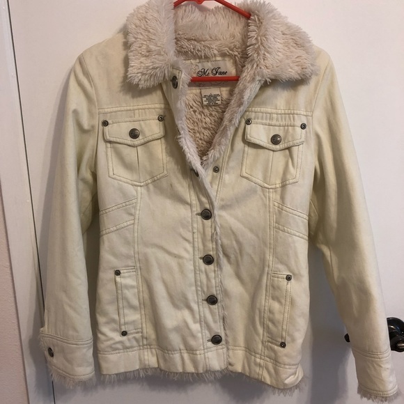 Faux fur Lined Denim Jacket - Picture 1 of 2